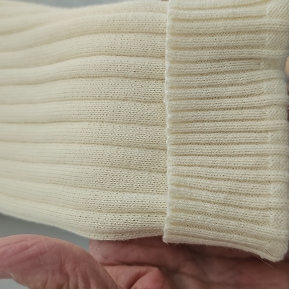 PURE ALFRED SUNG Cream Cardigan Sweater Timeless Knit. SIZE LARGE - Picture 4 of 9